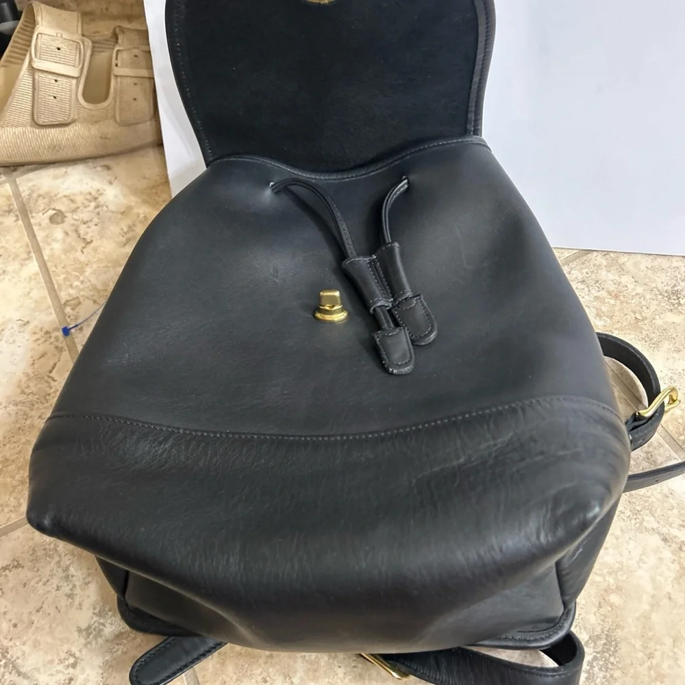 Coach Black 9791 daypack vintage   Leather Backpack - Picture 6 of 8